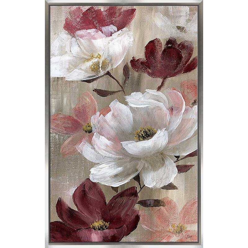 "Transient Garden Reds II" Print on Floating Canvas