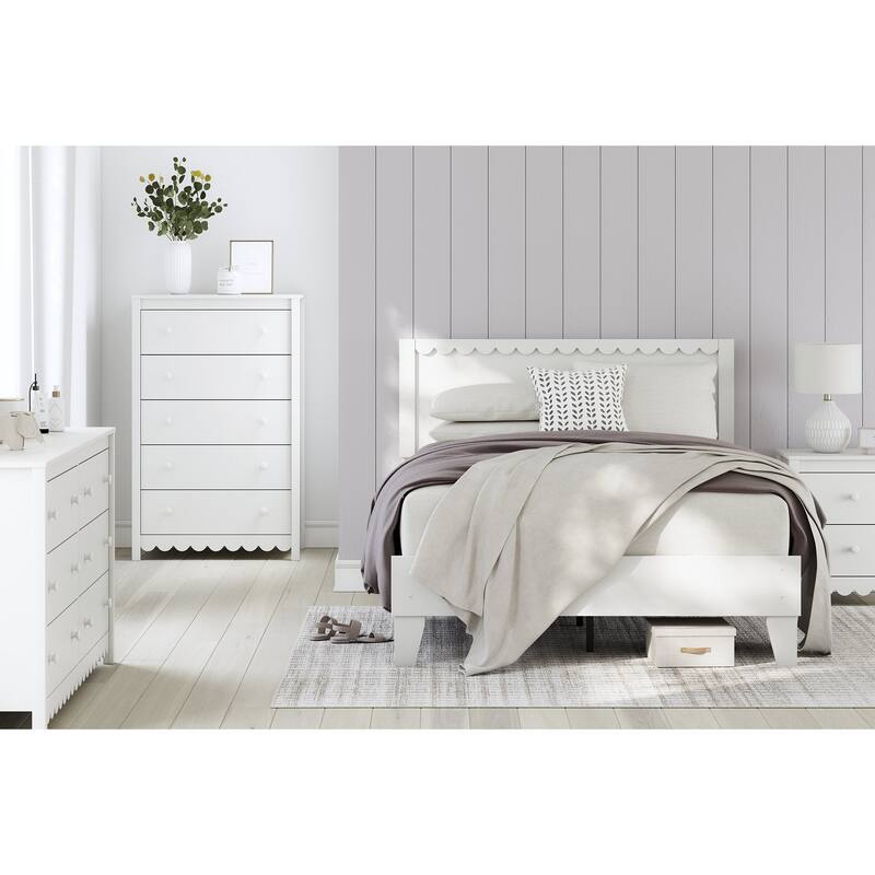 Signature Design by Ashley Hallityn White Panel Platform Bed - Full