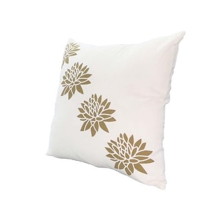 18 X 18 Seal Lotus Pillow Soft Cotton Set - White