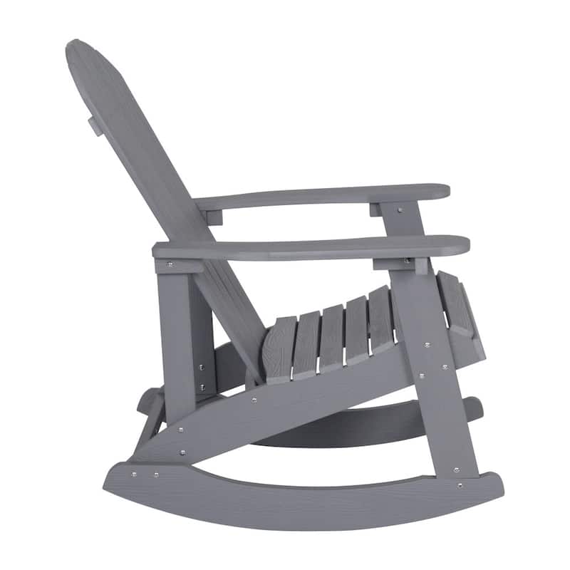 Adirondack Poly Resin Rocking Chairs for Indoor/Outdoor Use - 2 Pack