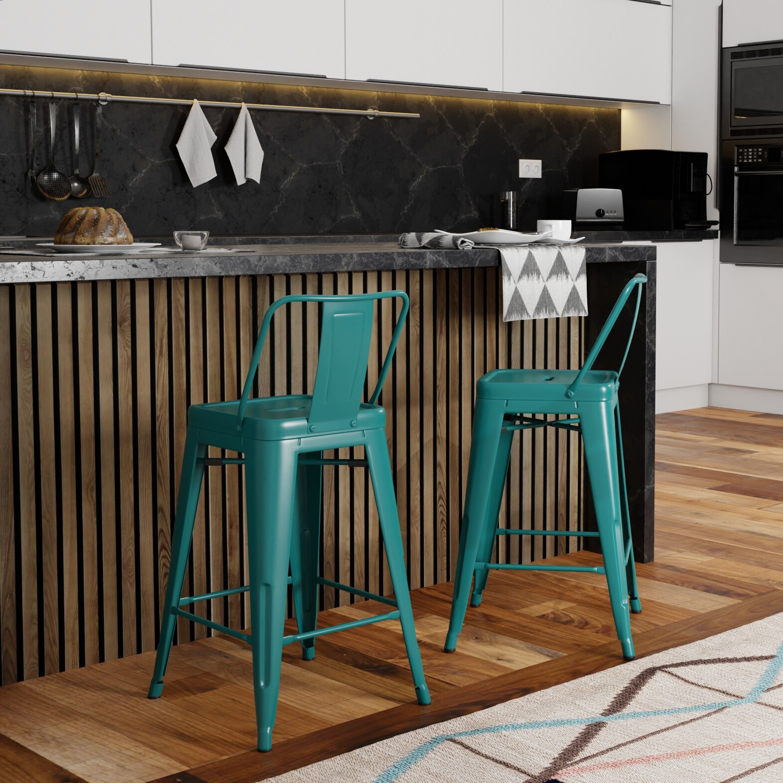 24 inch metal bar stools shop set of 2