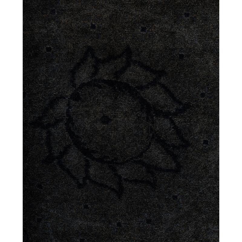 Overdyed One-of-a-Kind Hand-Knotted Area Rug - Black - 6' 0" x 6' 1"