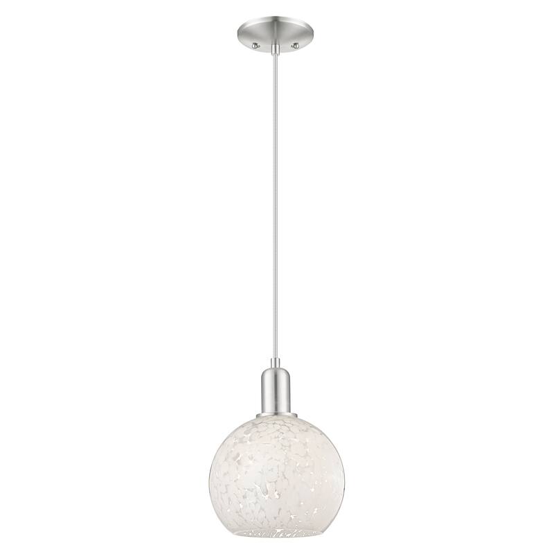 Innovations Lighting Endless Possibilities Arcadia - White Mouchette - 1 Light 8" Cord Hung Mini Pendant