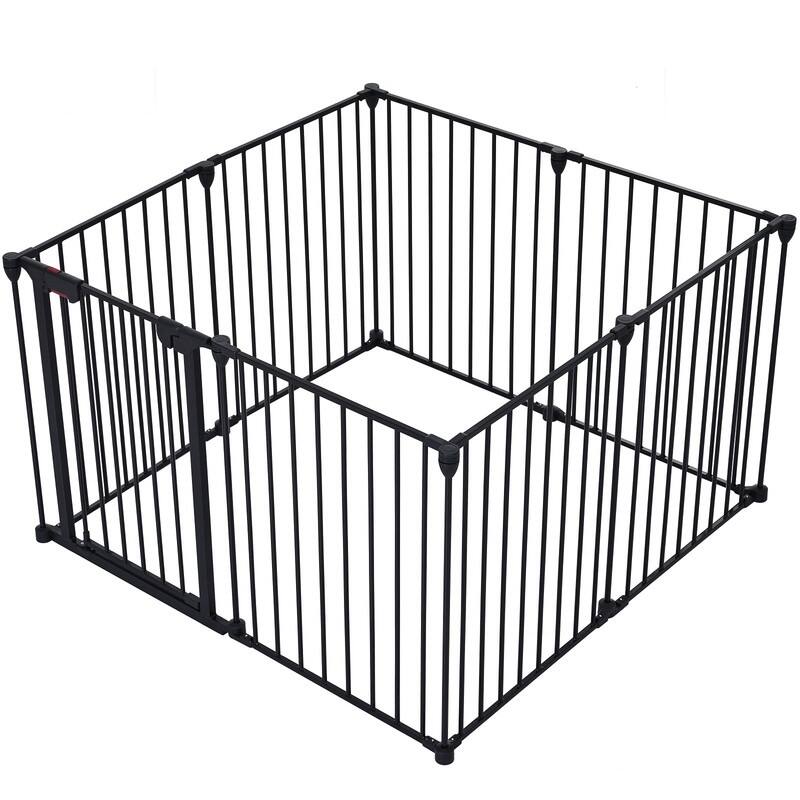 Mieres 200 "Extra Wide Dog Playpen, Collapsible Pet Playpen, Free-Standing Self-Closing Pet Safety Gate, 8-Board Play Fence