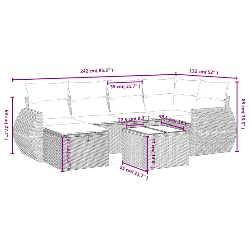 vidaXL Garden Sofa Set
