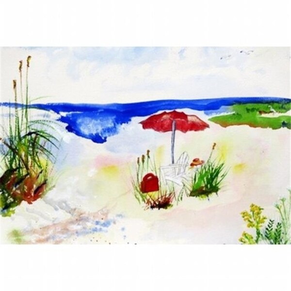 Betsy Drake DM380G Red Beach Umbrella Door Mat Large