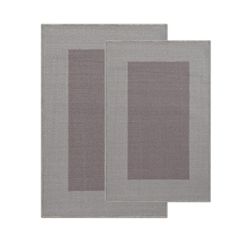 Plush Washable Non-Slip Backing 2 Piece Kitchen Rug Set by Superior