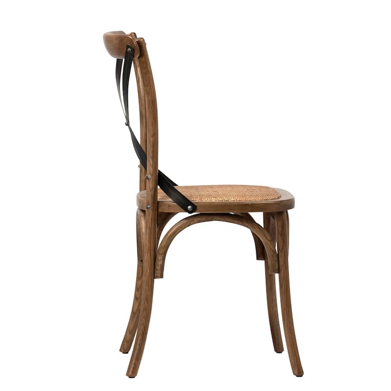 Pierce Oak Upholstered Dining Chair, Medium Brown