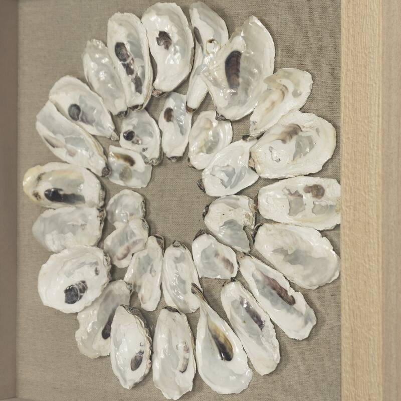 HUJI Sea Shell Rings Shadow Box Wall Decor 2 Piece Set