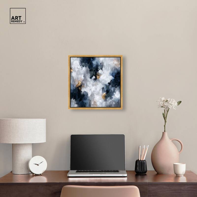 Midnight and Ivory I Canvas by Art Remedy