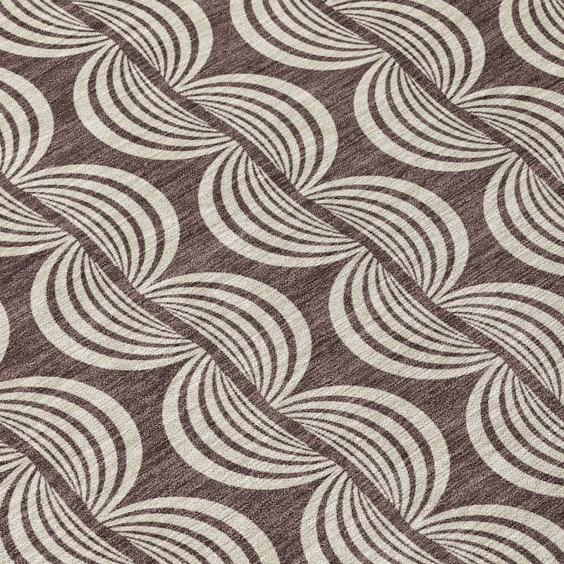 Machine Washable Indoor/ Outdoor Contemporary Chantille Rug