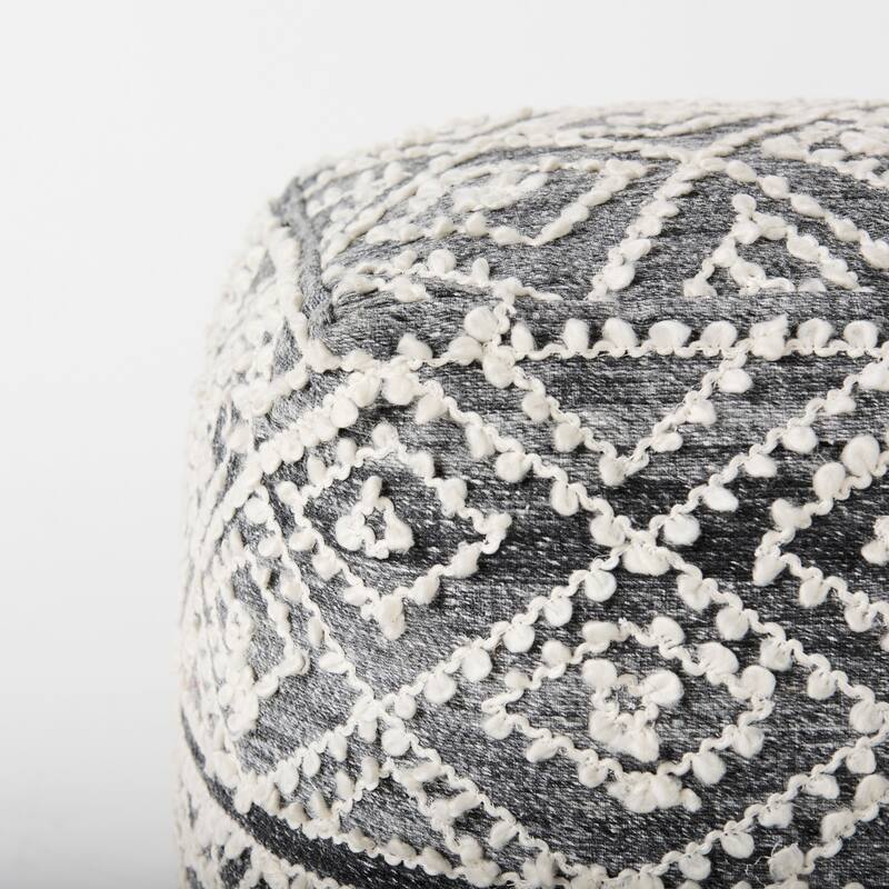Farida Patterned Square Pouf