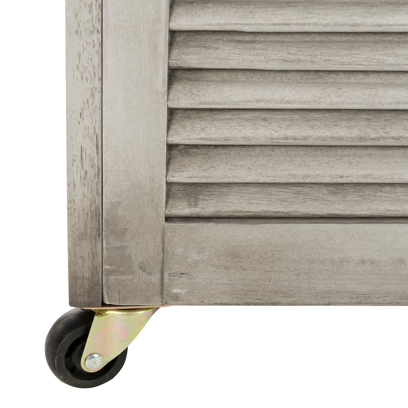 SAFAVIEH Outdoor Miah Cushion Solid Wood Storage Box - 47"W x 18"D x 19"H