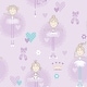 preview thumbnail 2 of 4, Galerie Wallcoverings Just 4 Kids 2 Ballerinas Non-woven Matte Wallpaper Roll 33 feet x 21 inches - Purple
