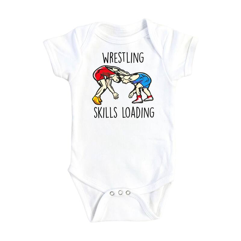 Wrestling - Baby Boy Girl Clothes Infant Bodysuit Funny Cute Newborn 1C - Natural - 0-3M