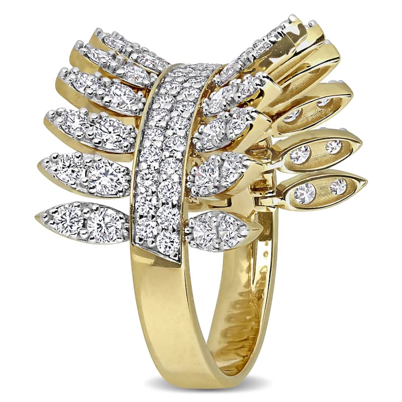 Miadora 2 2/5ct TDW Diamond Fashion Ring in 14k Yellow Gold