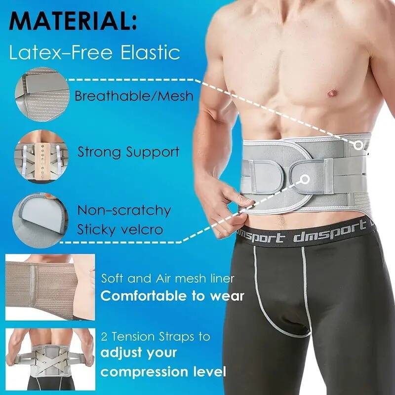 Wellco XL Breathable Back Support Belt for Men & Women AntiSkid Lumbar