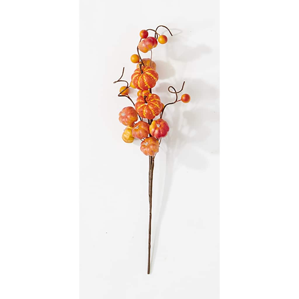 13" Artificial Fall Harvest Pumpkins & Berries Pick, Set of 5 - 13