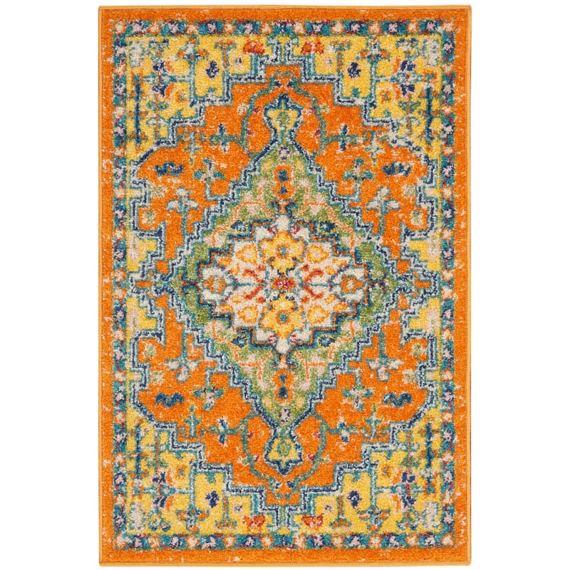 Nourison Allur Modern Persian Boho Floral Medallion Area Rug
