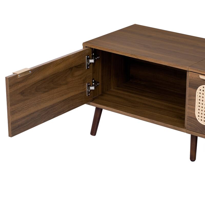 78" TV Stand for 75/80/85 inch TV, Console with Ample Storage for Living Room, Bedroom, Entertainment Center with Open Shelf