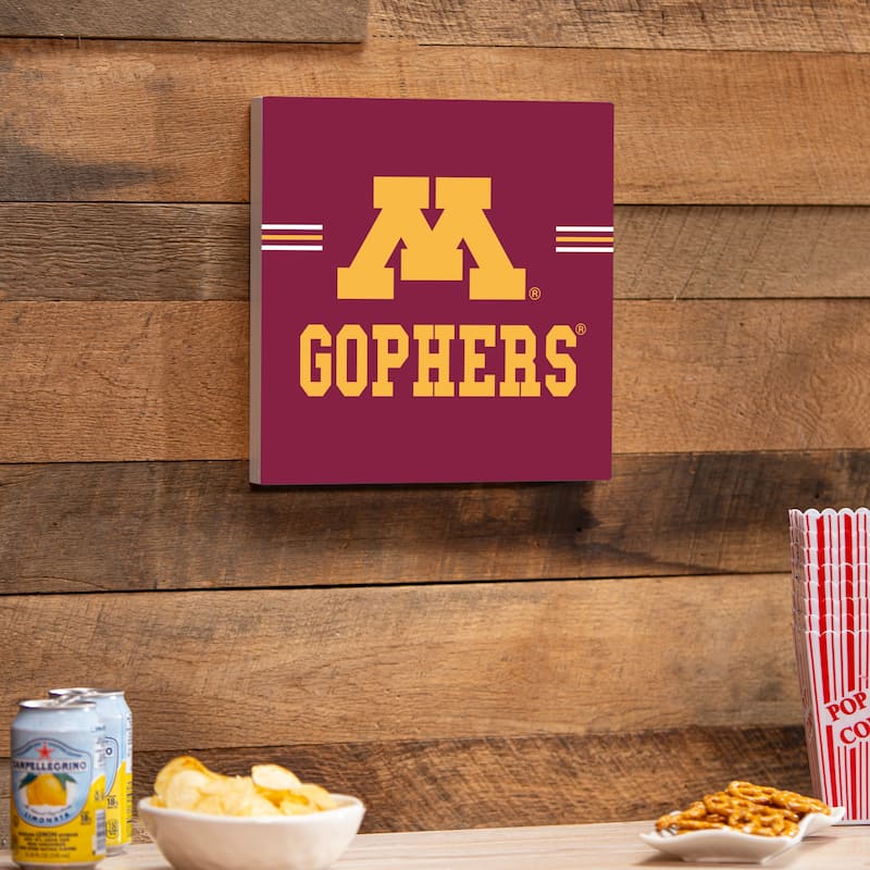 University of Minnesota Wooden Door Decor Wall Sign - Multi-Color - 12 x 12
