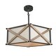 preview thumbnail 6 of 4, The Gray Barn Flying Turtle 3-light Burlap Chandelier Pendant Lantern Ceiling Lamp - 16"x16"xH8"
