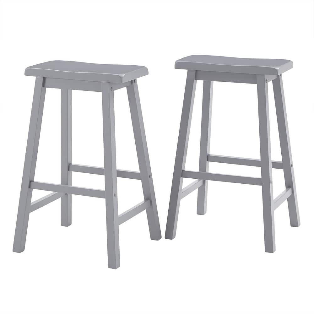 Salvador Saddle 29-inch Counter Height Backless Stools (Set of 2) by iNSPIRE Q Bold