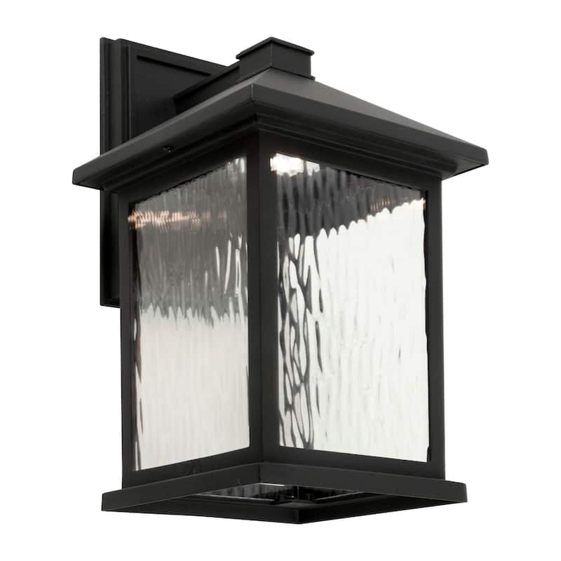 Forte Lighting Single Light 14" Tall LED Outdoor Wall Sconce with - Black