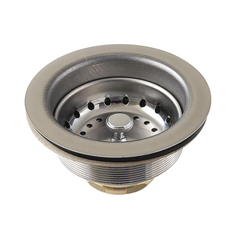 Fresno 3-1/2 Inch Kitchen Sink Basket Strainer Only - Stainless Steel