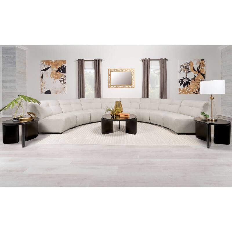 Charlotte 8-piece Upholstered Modular Sectional Sofa Ivory