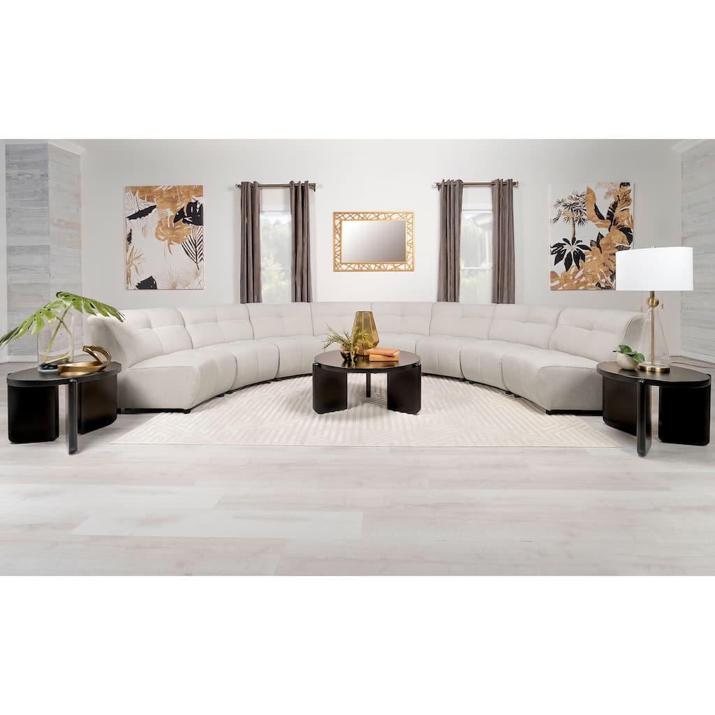 Charlotte 8-piece Upholstered Modular Sectional Sofa Ivory
