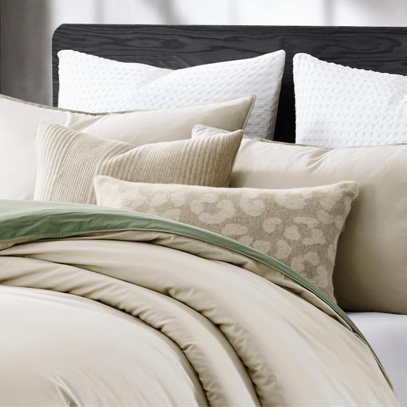 DKNY Faux Cashmere Leopard Decorative Pillow