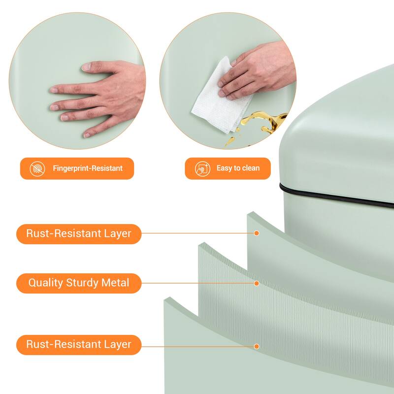 8 Gallon Step Trash Can, with Removable Inner Bucket