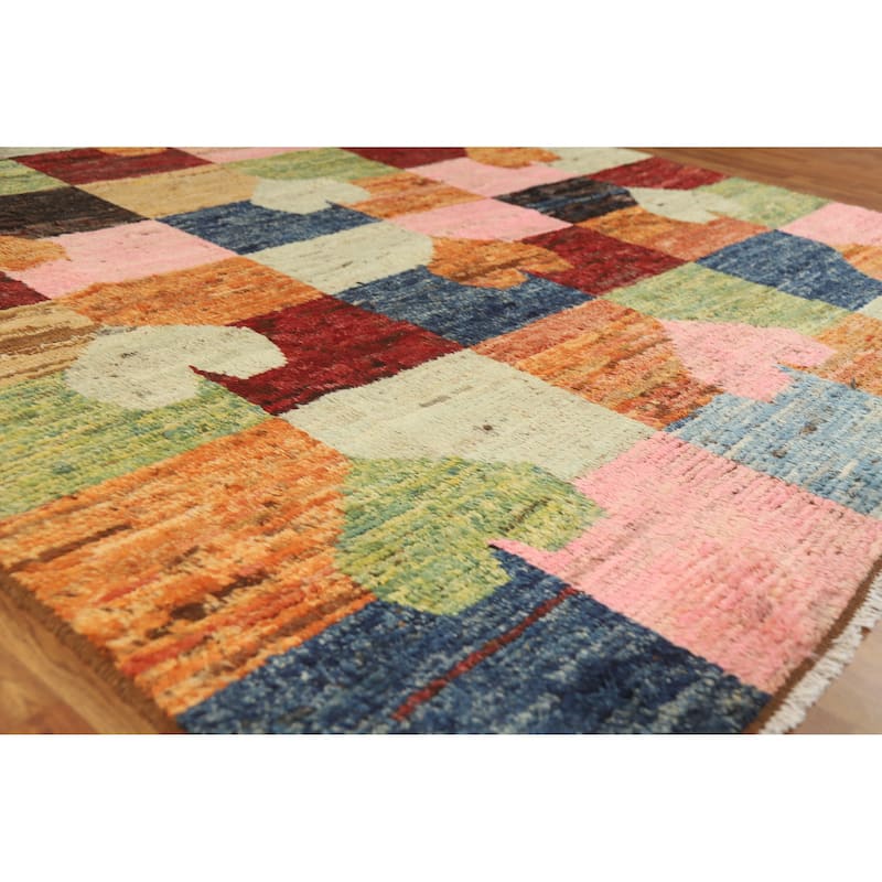 Checkered Moroccan Oriental Area Rug Handmade Bedroom Wool Carpet - 6'11" x 10'0" - 6'11" x 10'0" - Multi-Color