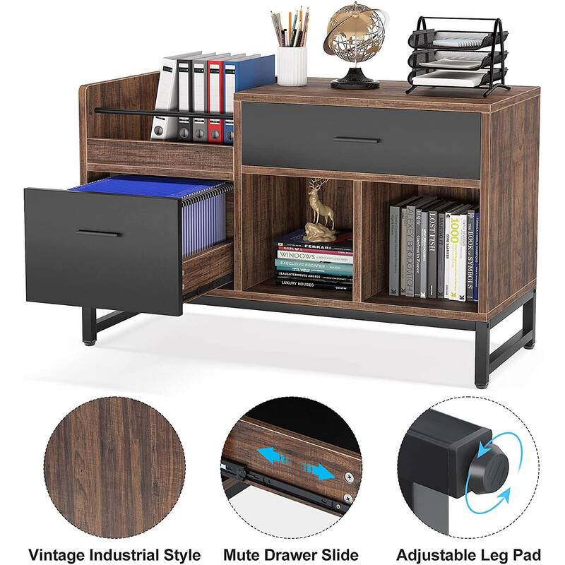 Lateral File Cabine with 2 Drawers for Home Office