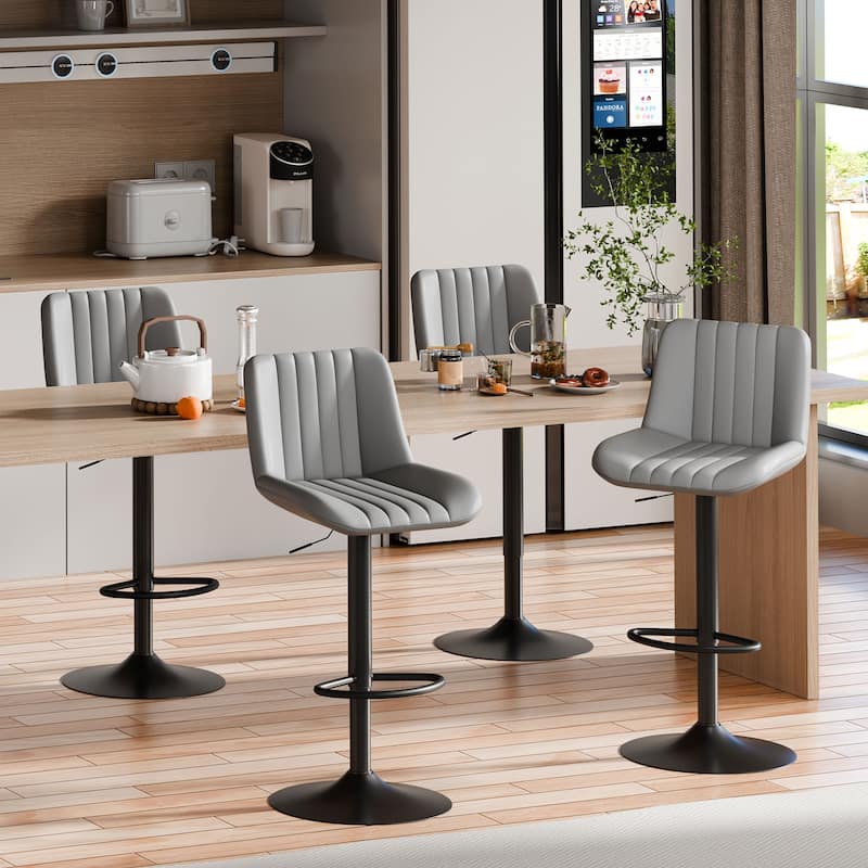 Bar Stool with 360° Swivel - Modern Kitchen & Home Bar Seating，Set of 2