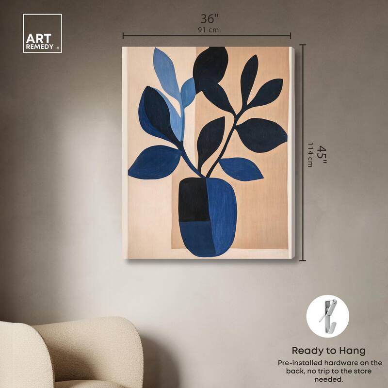 Blue Matisse Jar II Canvas by Art Remedy, Gallery Wrapped