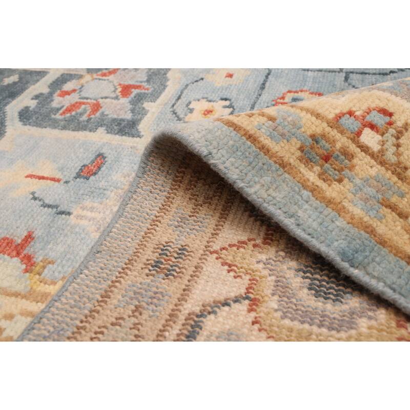 ECARPETGALLERY Hand-knotted Jules Serapi Sky Blue Wool Rug - 7'10 x 10'0