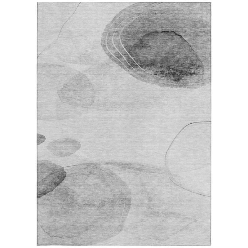 Bera Modern Art-Inspired Weather Resistant Blended Style Outdoor Rug
