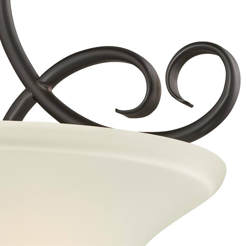 Westinghouse Lighting Dunmore 15-Inch, Two-Light Indoor Semi-Flush Mount Ceiling Fixture