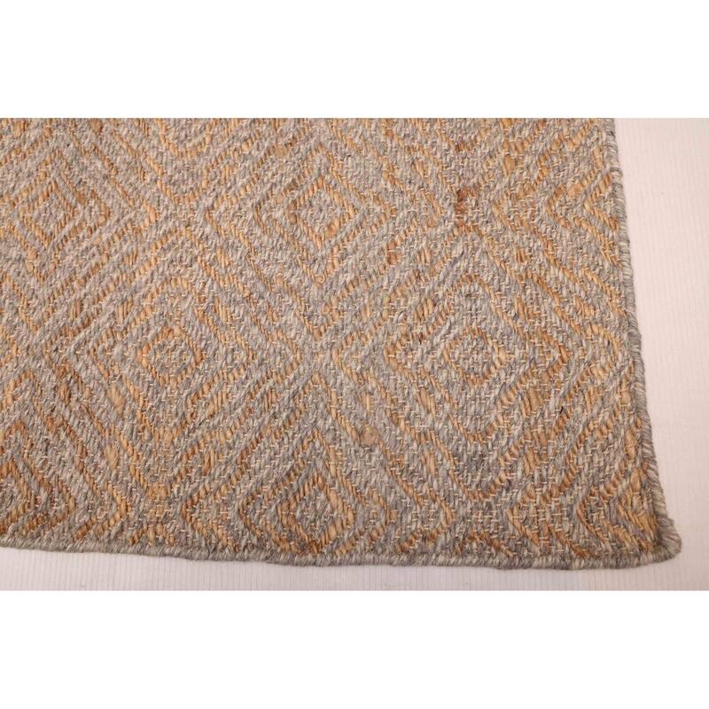 ECARPETGALLERY Flat-Weave Palas Denizli Light Grey, Tan Kilim - 5'4 x 7'4