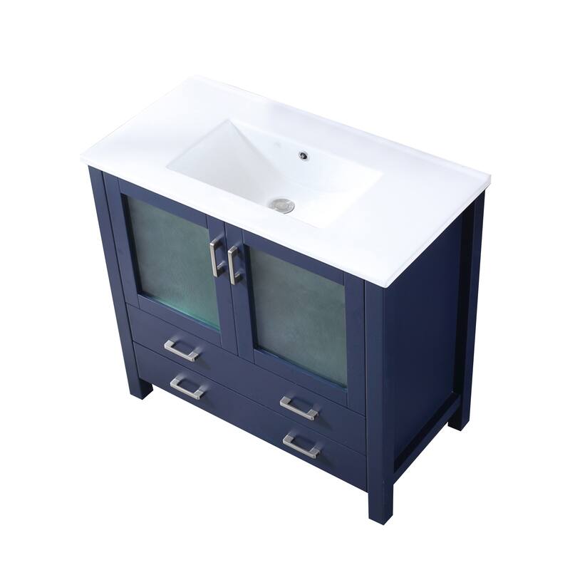 Volez Bath Vanity and White Ceramic Top