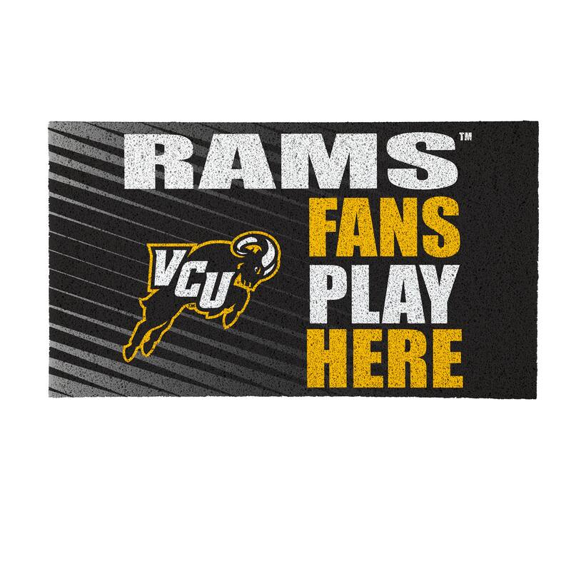 28 in. x 16 in. Virginia Commonwealth University "Fans Play Here" PVC Door Mat
