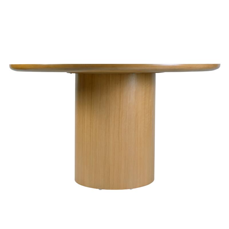 Coral 54 in. W Round Wood Pedestal Dining Table
