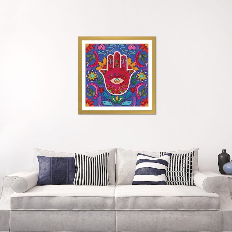 iCanvas "Colorful Hamsa Hand" by Olivia B√ºrki