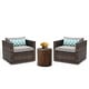 preview thumbnail 20 of 18, COSIEST Outdoor Patio Brown Wicker Sectional Sofa Set