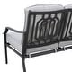 preview thumbnail 17 of 23, Patio Festival 2-Piece Outdoor Metal Sofa with Coffee Table Set
