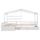 preview thumbnail 7 of 7, Solid Construction L-Shaped Platform Bed Twin Size House Platform Bed with Three Storage Drawers