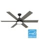 preview thumbnail 11 of 40, Hunter 60" Warrant Ceiling Fan with LED Light, Wall Control - Windmill - Farmhouse, Industrial, Contemporary - ENERGY STAR Matte Black