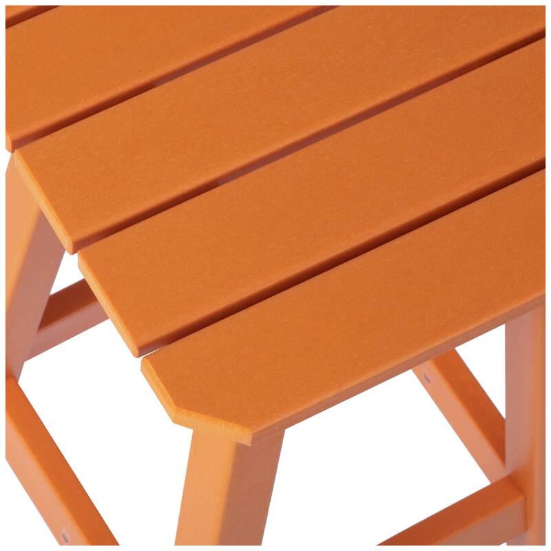 Laguna Hdpe All Weather Outdoor Patio 29" Square Bar Stool (Set Of 3)